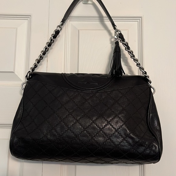 Tory Burch Leather Quilted Textured Bag - Picture 2 of 9
